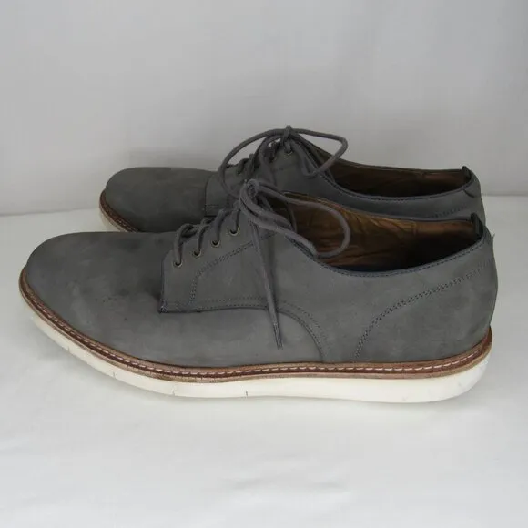 Cole Haan Gray Gray Tanner Leather Oxford Shoe Men's 12
