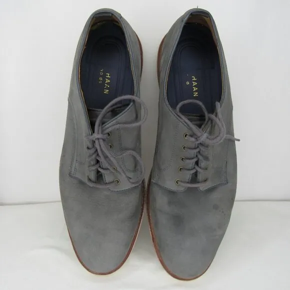 Cole Haan Gray Gray Tanner Leather Oxford Shoe Men's 12