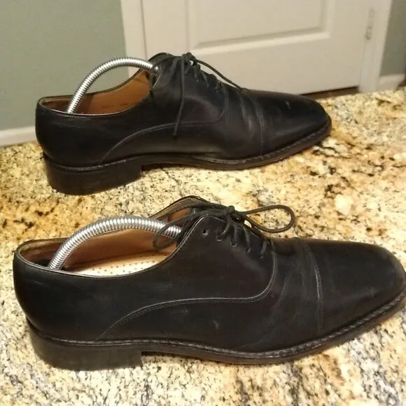 Cole Haan Leather Dress Shoes Size 8.5 M Men's Cap Toe Oxford Black C06601
