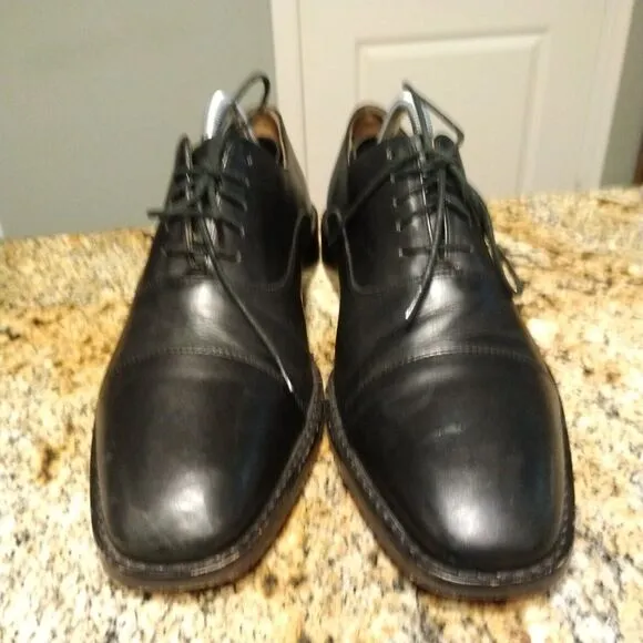 Cole Haan Leather Dress Shoes Size 8.5 M Men's Cap Toe Oxford Black C06601
