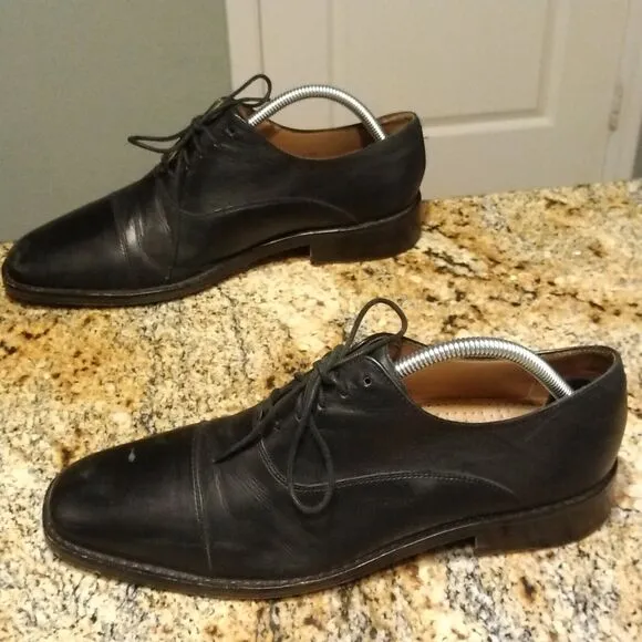 Cole Haan Leather Dress Shoes Size 8.5 M Men's Cap Toe Oxford Black C06601