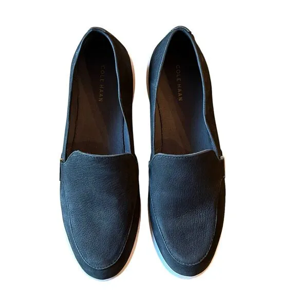 Cole Haan Loafer Shoes Womens 9.5 Ella Venetian Black Venetian Nubuck Comfort