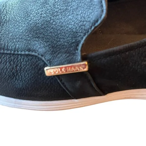 Cole Haan Loafer Shoes Womens 9.5 Ella Venetian Black Venetian Nubuck Comfort