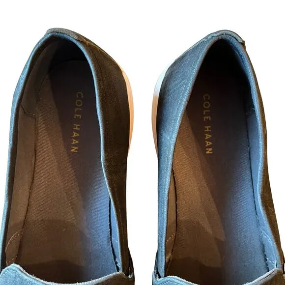 Cole Haan Loafer Shoes Womens 9.5 Ella Venetian Black Venetian Nubuck Comfort