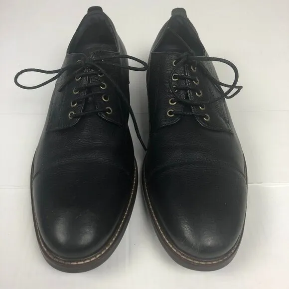COLE HAAN Men's Oxford Black Shoes US 10-1/2 M C26150 Grand OS Leather Cap Toe