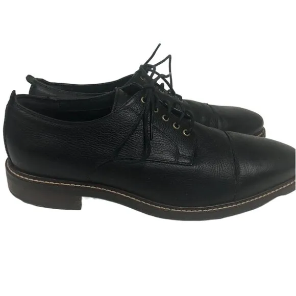 COLE HAAN Men's Oxford Black Shoes US 10-1/2 M C26150 Grand OS Leather Cap Toe