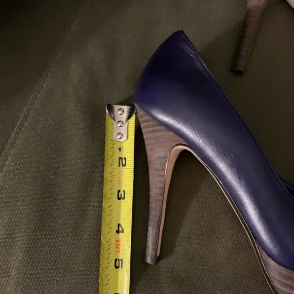 COLE HAAN / Nike Air Purple Leather Quality SHOES 6.5 Stiletto Heel, Platform