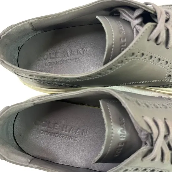 Cole Haan Shoes Mens 9.5M Grand Series Winslow Wingtip Grey Sneakers