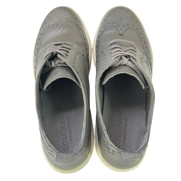 Cole Haan Shoes Mens 9.5M Grand Series Winslow Wingtip Grey Sneakers