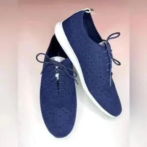 Cole Haan Womens 2. ZeroGrand Stitchlite Oxford Shoes Size 9 Navy Blue