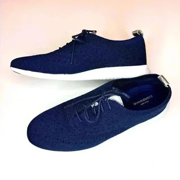 Cole Haan Womens 2. ZeroGrand Stitchlite Oxford Shoes Size 9 Navy Blue