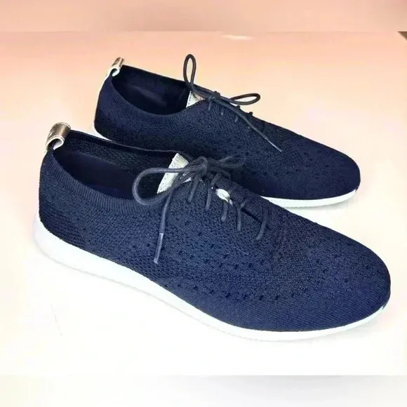 Cole Haan Womens 2. ZeroGrand Stitchlite Oxford Shoes Size 9 Navy Blue