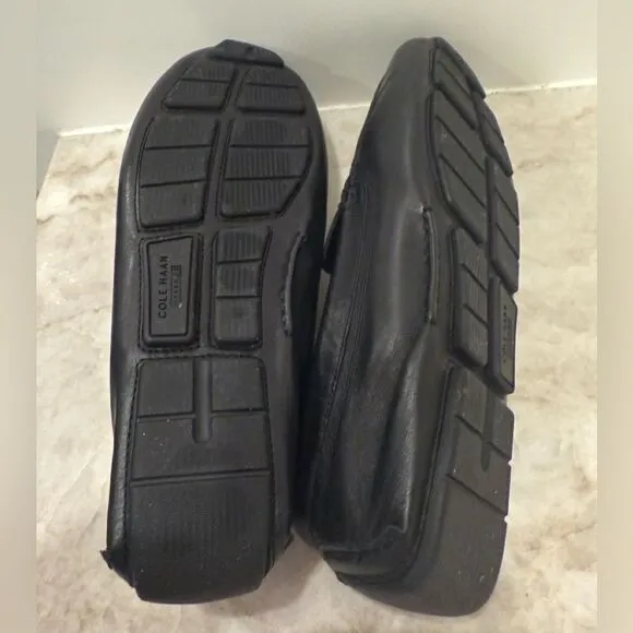 Cole Haan Womens Leather Tassel Driving Shoes Loafer Black Women Size 8.5