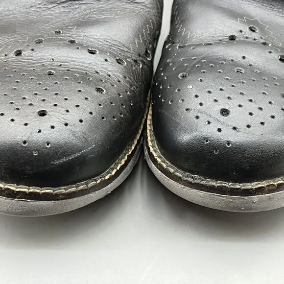 Cole Haan ZeroGrand Wingtip Shoes Men Size 11 Black Gray Leather Classic Oxford