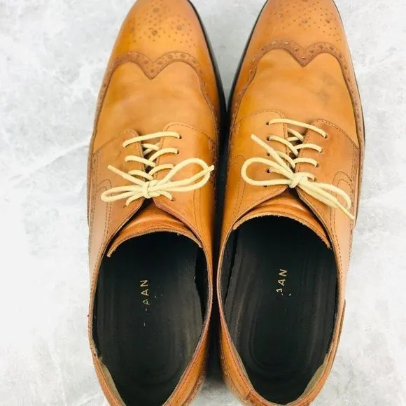 Cole Haan Jefferson Grand OS Mens Size 12 Shoes Leather Wingtip Shoes C23795‎
