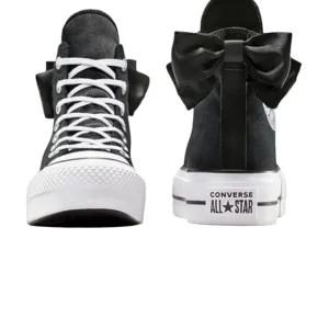 Converse All Star Women's Black Sneakers with Bow