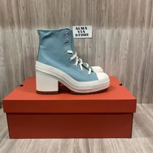 Converse Chuck 70 De Luxe Blue Infinity Pool Heel Shoes A08279C Women's Size 8.5