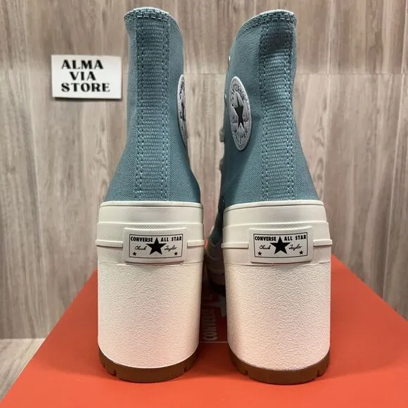 Converse Chuck 70 De Luxe Blue Infinity Pool Heel Shoes A08279C Women's Size 8.5
