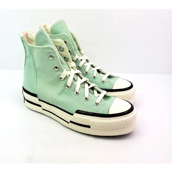 Converse Chuck 70 Plus HI Womens Size 7 Sticky Aloe Egret Black Sneaker Shoes
