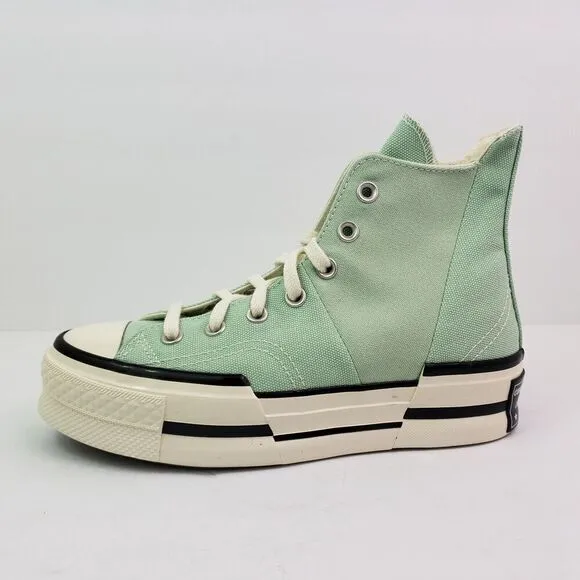 Converse Chuck 70 Plus HI Womens Size 7 Sticky Aloe Egret Black Sneaker Shoes