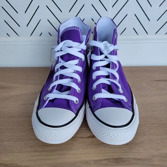 🤩Converse Chuck Taylor All Star Canvas Hi Top Size 5.5 Men Shoes Violet 134833F