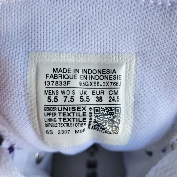 🤩Converse Chuck Taylor All Star Canvas Hi Top Size 5.5 Men Shoes Violet 134833F