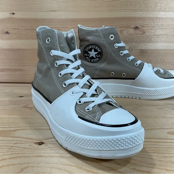 Converse Chuck Taylor All Star Construct Shoes# A03876CMen’s Size 9 Tan White