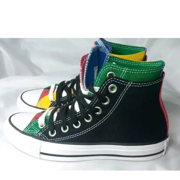 Converse Chuck Taylor All Star Double Upper High 'Black Multi' 167417F Size 6 M