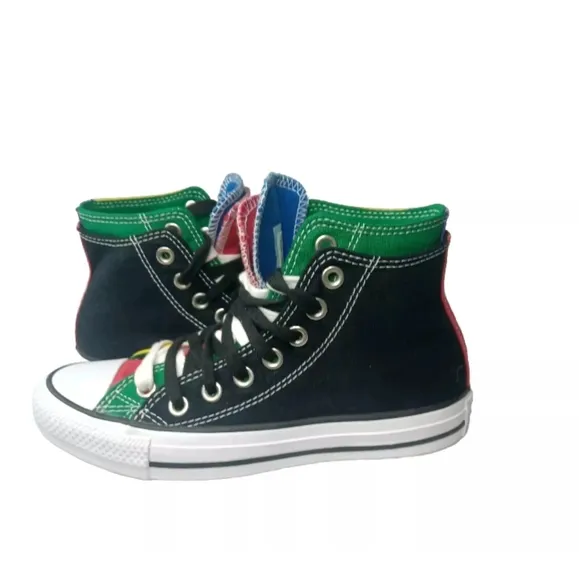 Converse Chuck Taylor All Star Double Upper High 'Black Multi' 167417F Size 6 M