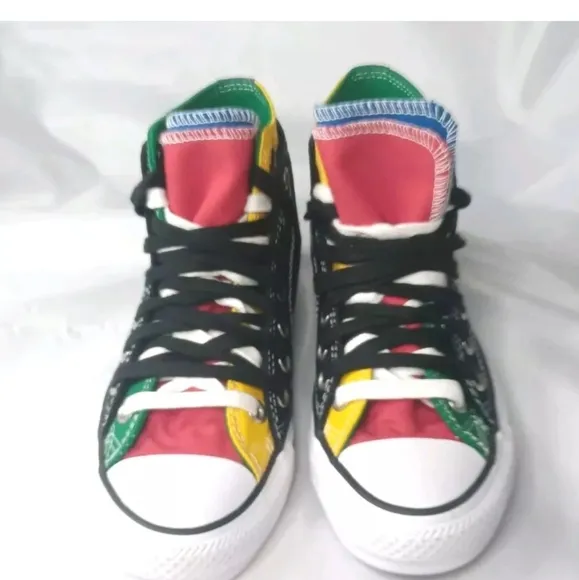 Converse Chuck Taylor All Star Double Upper High 'Black Multi' 167417F Size 6 M