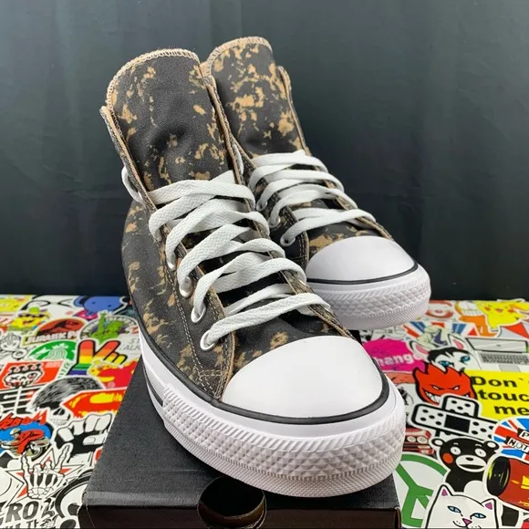 Converse Chuck Taylor All Star Hi Bleach Black Hemp Dip Womens Various