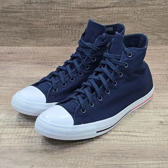 Converse Chuck Taylor All Star Hi Men's Sz 12 Obsidian White Sneakers (153793F)