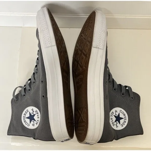 Converse Chuck Taylor All Star II Shoes Men Size 8 Gray White Sneakers 150143C