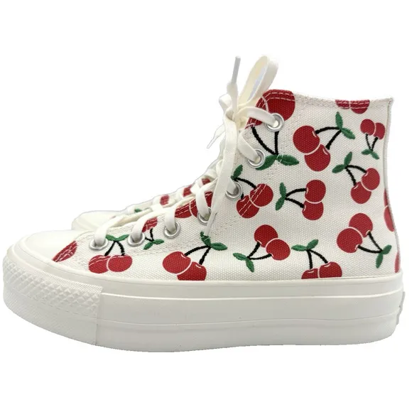 Converse Chuck Taylor All Star Lift Platform Women's Shoes 7 Cherries