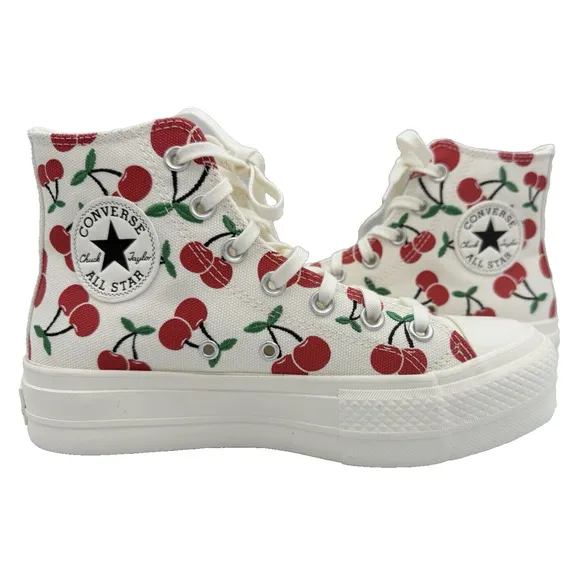 Converse Chuck Taylor All Star Lift Platform Women's Shoes 7 Cherries