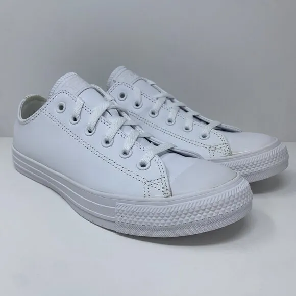 Converse Chuck Taylor All Star Low Ox White Leather Unisex Sneaker Shoes 136823C