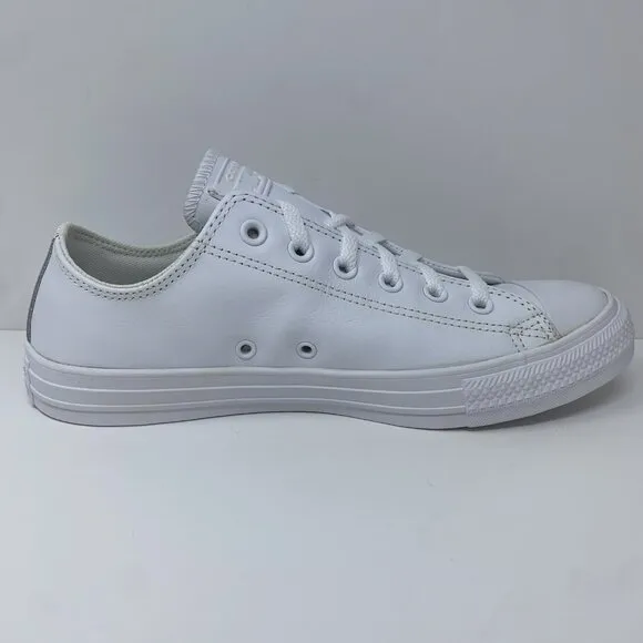 Converse Chuck Taylor All Star Low Ox White Leather Unisex Sneaker Shoes 136823C