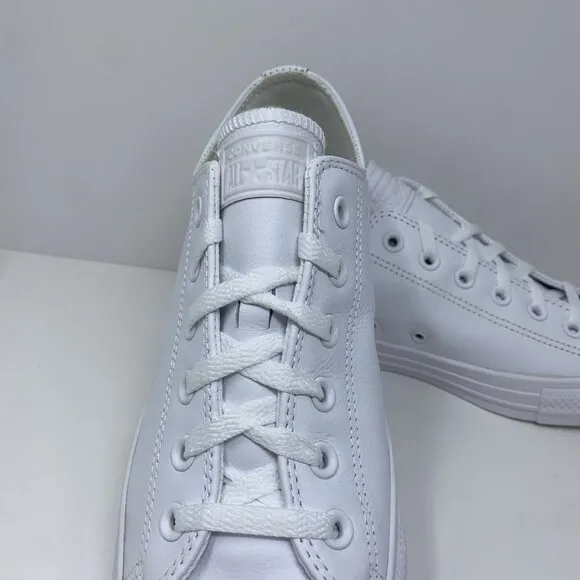 Converse Chuck Taylor All Star Low Ox White Leather Unisex Sneaker Shoes 136823C
