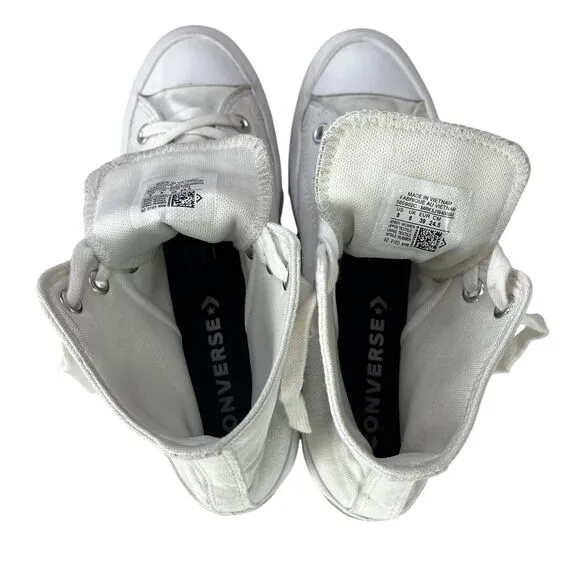 Converse Chuck Taylor‎ All Star Lugged Hi Platform Sneakers White Womens Size 8