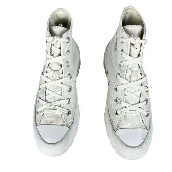 Converse Chuck Taylor‎ All Star Lugged Hi Platform Sneakers White Womens Size 8