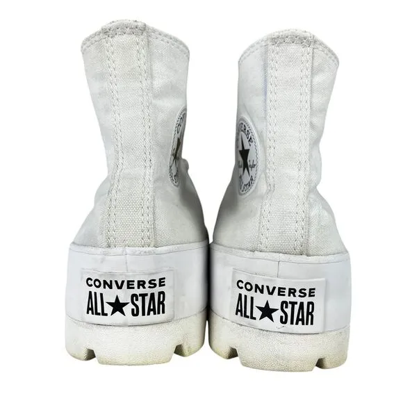 Converse Chuck Taylor‎ All Star Lugged Hi Platform Sneakers White Womens Size 8