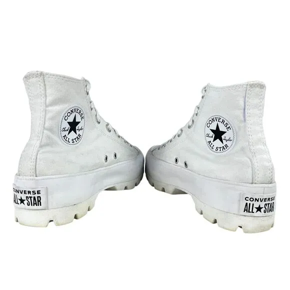 Converse Chuck Taylor‎ All Star Lugged Hi Platform Sneakers White Womens Size 8
