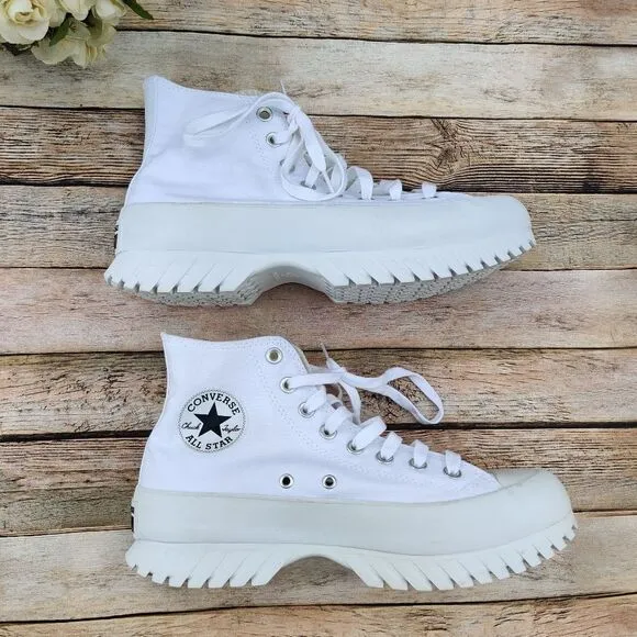 Converse Chuck Taylor All Star Lugged White Shoes Women's 10