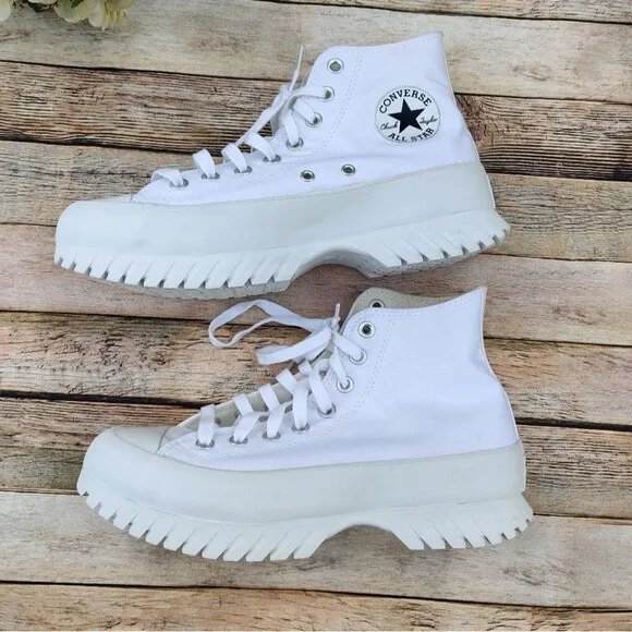 Converse Chuck Taylor All Star Lugged White Shoes Women's 10