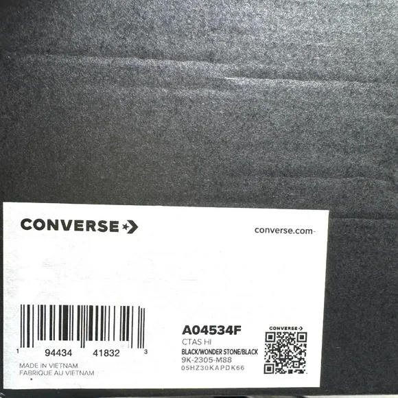 Converse Chuck Taylor High Sneakers Men's Size Skate Shoes Canvas Brown A04534F