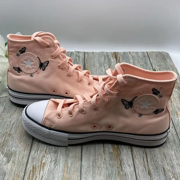 Converse Chuck Taylor All Star Butterflies Hightop Sneaker Shoes Size 7.5