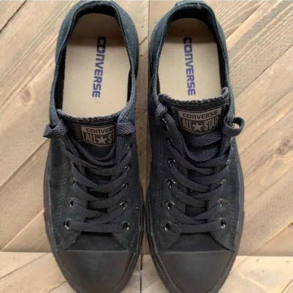 Converse Chuck Taylor All Star Low Triple Black Casual‎ Sneakers Mens Size 8
