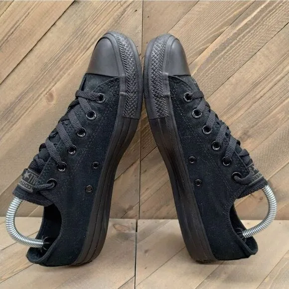 Converse Chuck Taylor All Star Low Triple Black Casual‎ Sneakers Mens Size 8