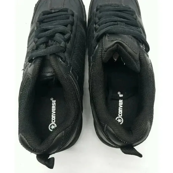 Converse Comfort Classic Steel Toe All Black Occupational Non Slip Shoes Men 8.5