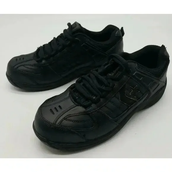 Converse Comfort Classic Steel Toe All Black Occupational Non Slip Shoes Men 8.5